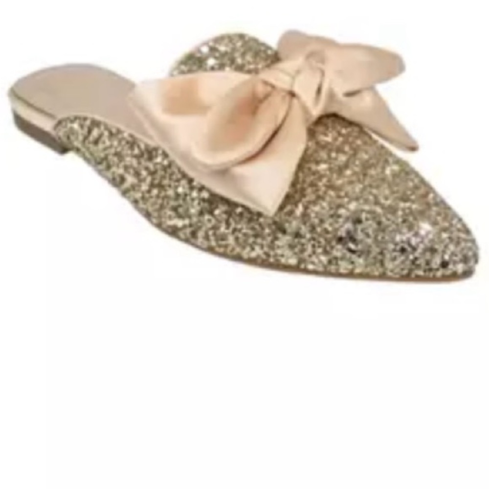 Crown & Ivy Gold Glitter Women's Mules Size 9 1/2. New. Never taken out of box.